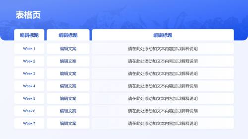 表格页