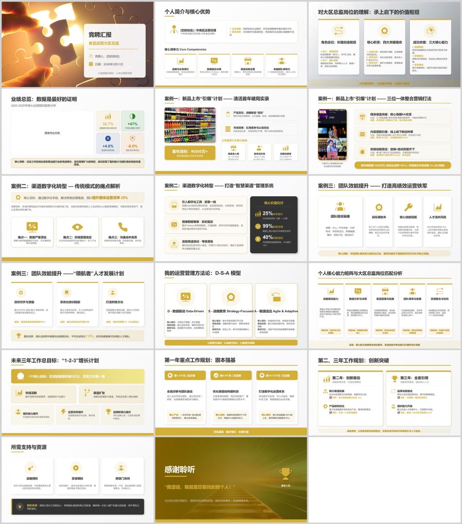 运营大区总监竞聘汇报