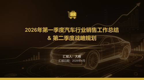 黑金色稳重季度总结述职报告