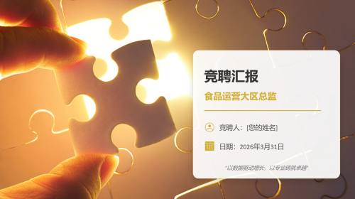 运营大区总监竞聘汇报